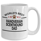 Hanoverian Scenthound Dog Lover Gift World's Best Dad Birthday Father's Day White Ceramic Coffee Mug