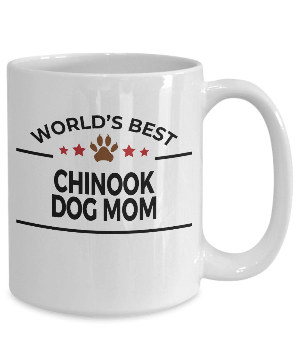 Chinook Dog Lover Gift World's Best Mom Birthday Mother's Day White Ceramic Coffee Mug