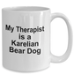 Karelian Bear Dog Owner Lover Funny Gift Therapist White Ceramic Coffee Mug