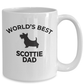 Scottie Dad Mug School Mascot Dog Lover Gift White Ceramic Coffee Cup