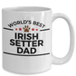 Irish Setter World's Best Dog Dad Ceramic Coffee Mug