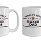 World's Best Boxer Dad and Mom Couple Ceramic Mug - Set of 2 - His and Hers