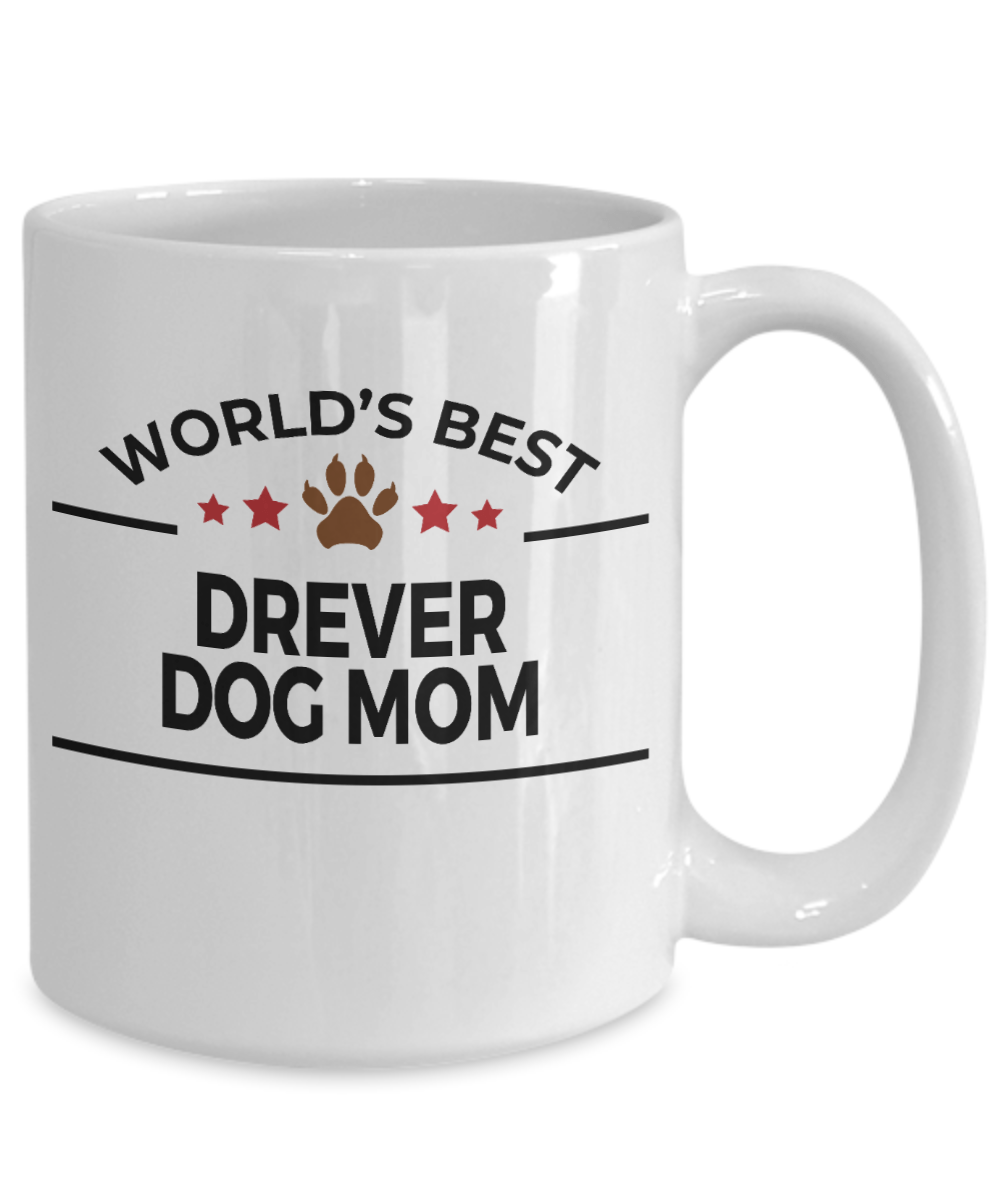 Drever Dog Lover Gift World's Best Mom Birthday Mother's Day White Ceramic Coffee Mug