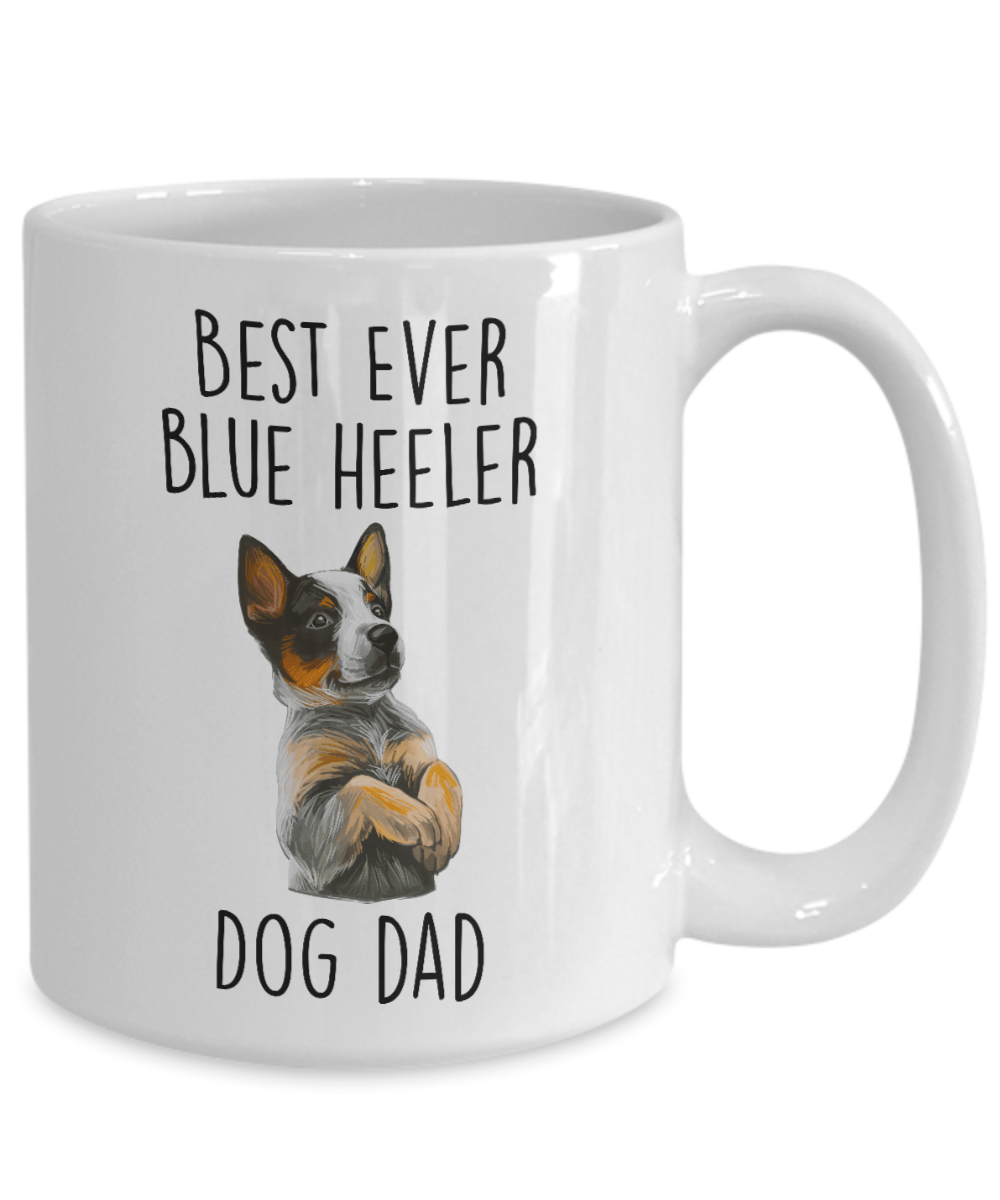 Best Ever Blue Heeler Dog Dad Ceramic Coffee Mug