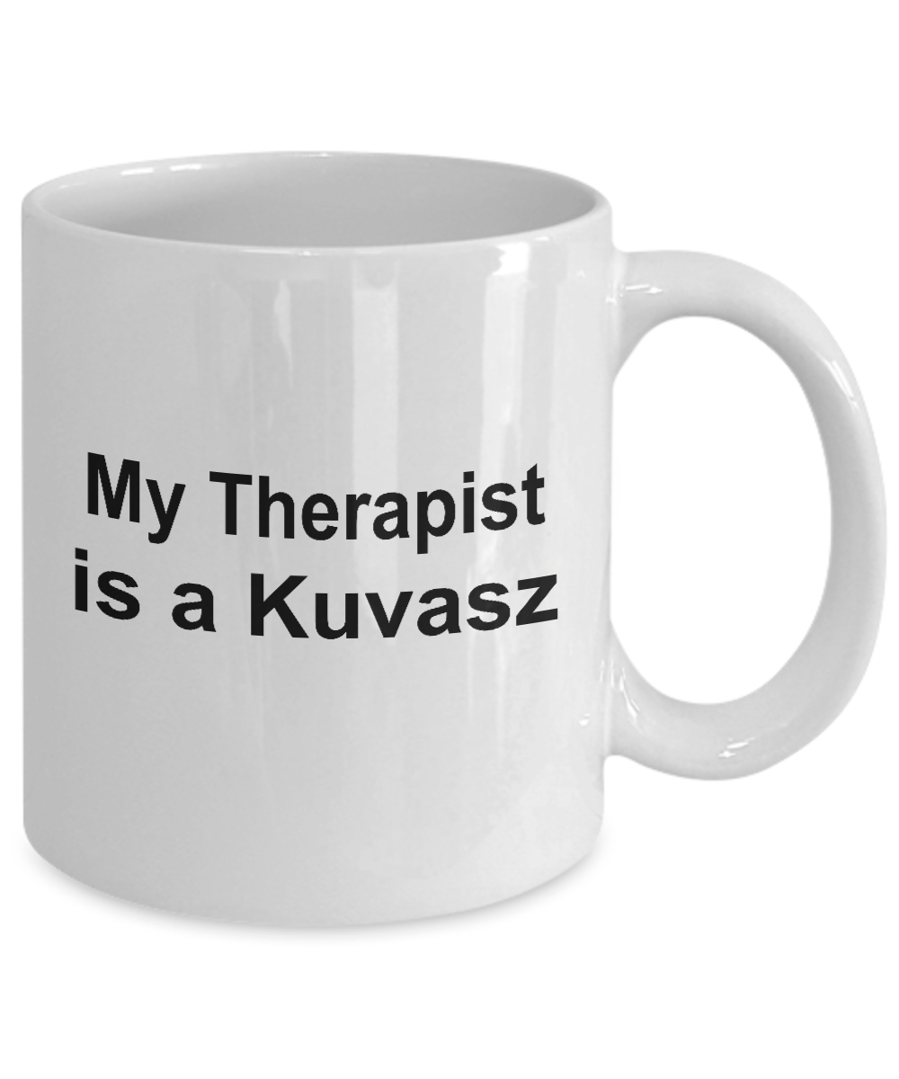 Kuvasz Dog Owner Lover Funny Gift Therapist White Ceramic Coffee Mug