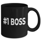 Number One Boss Black Coffee Mug