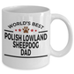 Polish Lowland Sheepdog Lover Gift World's Best Dad Birthday Father's Day White Ceramic Coffee Mug
