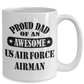 US Air Force Airman Proud Dad Coffee Mug