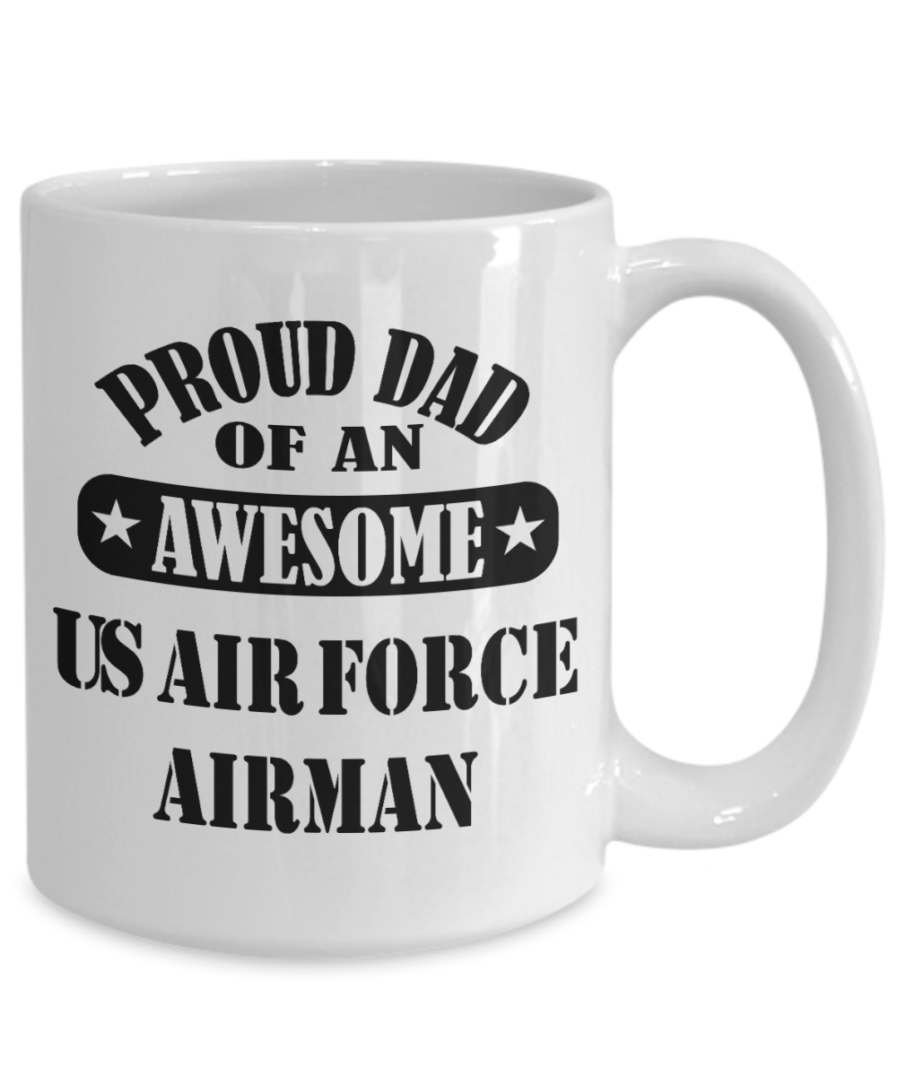 US Air Force Airman Proud Dad Coffee Mug