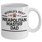 Neapolitan Mastiff Dog Lover Gift World's Best Dad Birthday Father's Day White Ceramic Coffee Mug