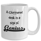 Cluttered Office Desk Golf Theme Mug