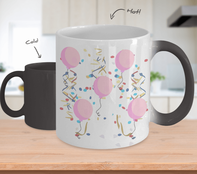 It's A Girl! Baby Gender Reveal Color Changing Ceramic Mug