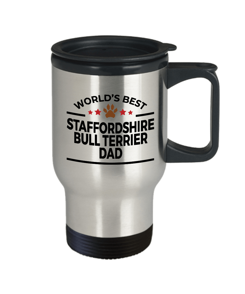 Staffordshire Bull Terrier Dog Dad Travel Coffee Mug