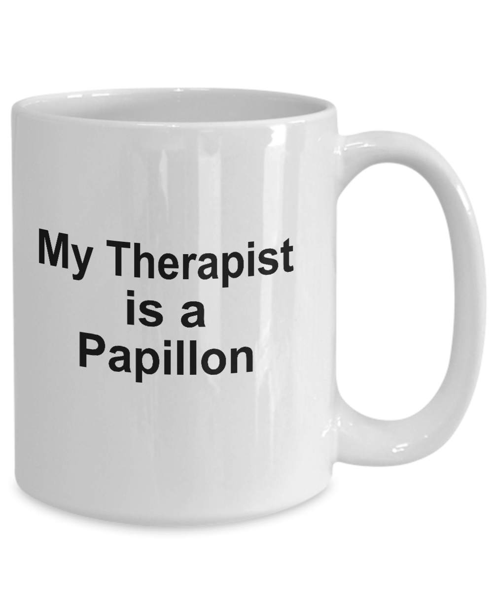Papillon Dog Owner Lover Funny Gift Therapist White Ceramic Coffee Mug