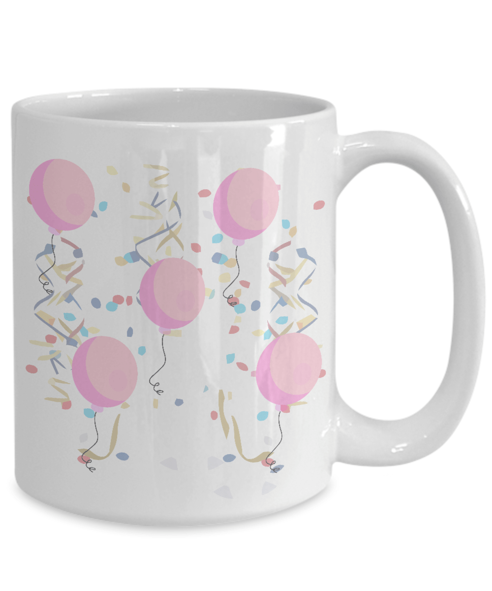 It's A Girl! Baby Birth Announcement White Ceramic Mug