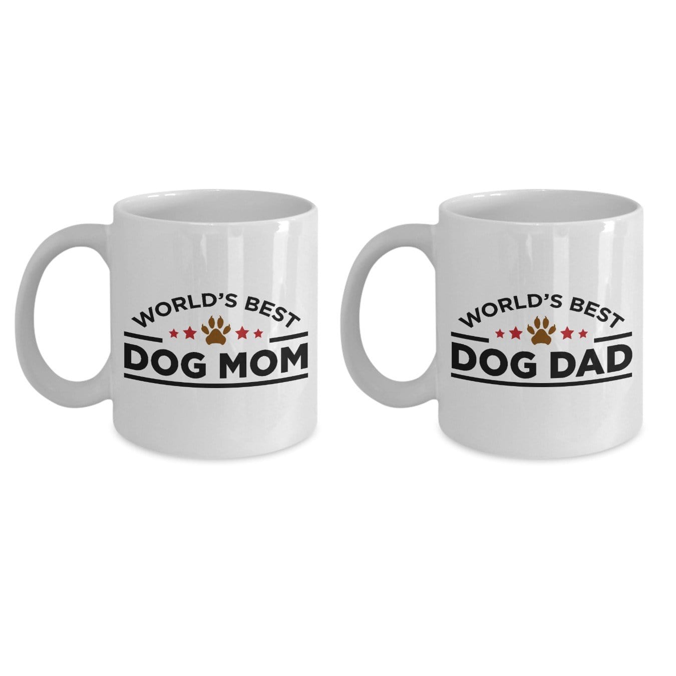 World's Best Dog Mom and Dad Ceramic Mugs