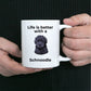 Schnoodle Black Dog Coffee Mug - Life is Better