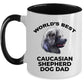 Caucasian Shepherd Best Dog Dad Custom Photo Coffee Mug