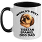 Tibetan Spaniel Best Dog Dad Custom Photo Coffee Mug