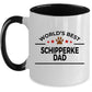 Schipperke Dog Dad Coffee Mug  Custom photo upload and personalization available
