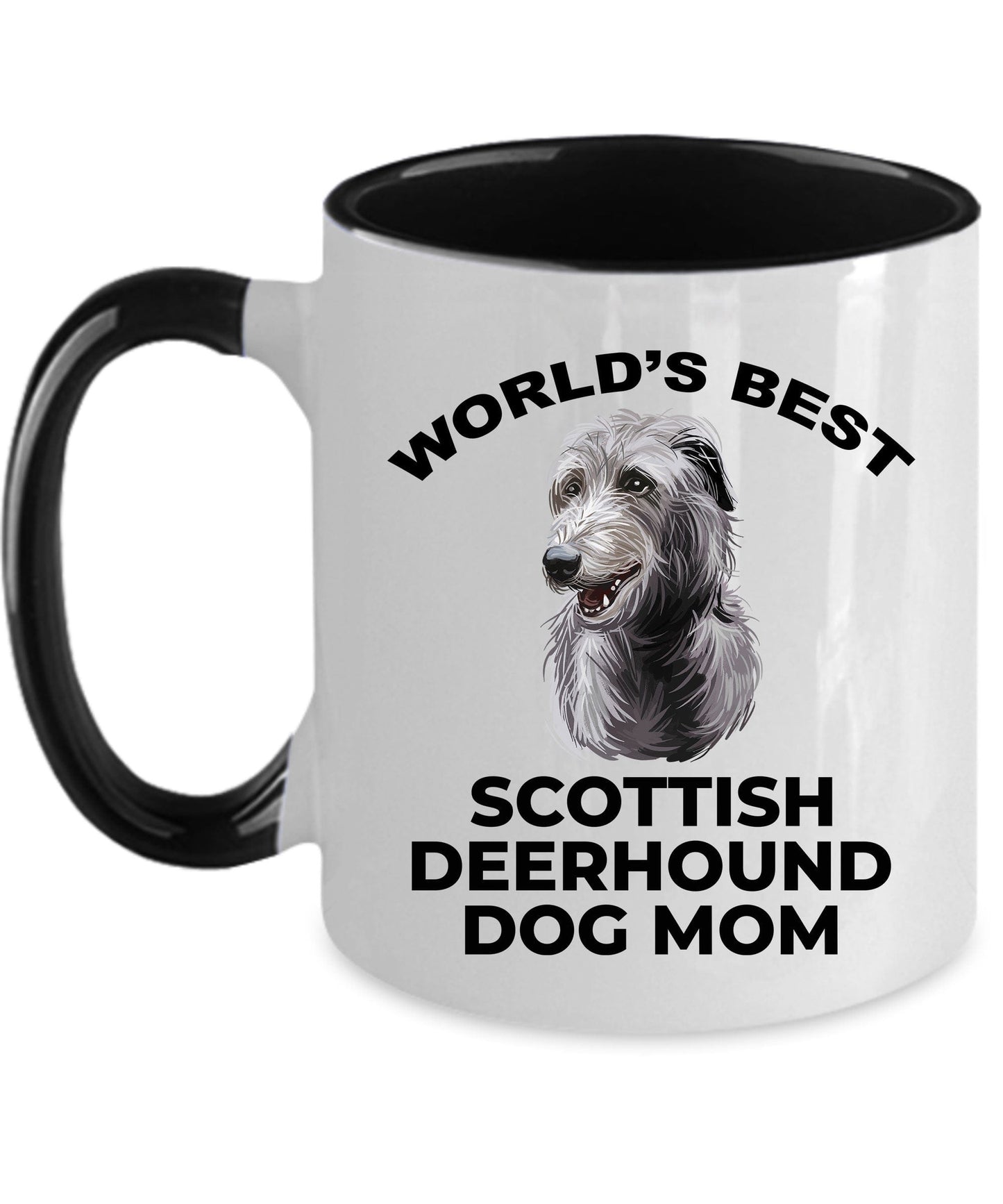 Scottish Deerhound Best Dog Mom ceramic coffee mug