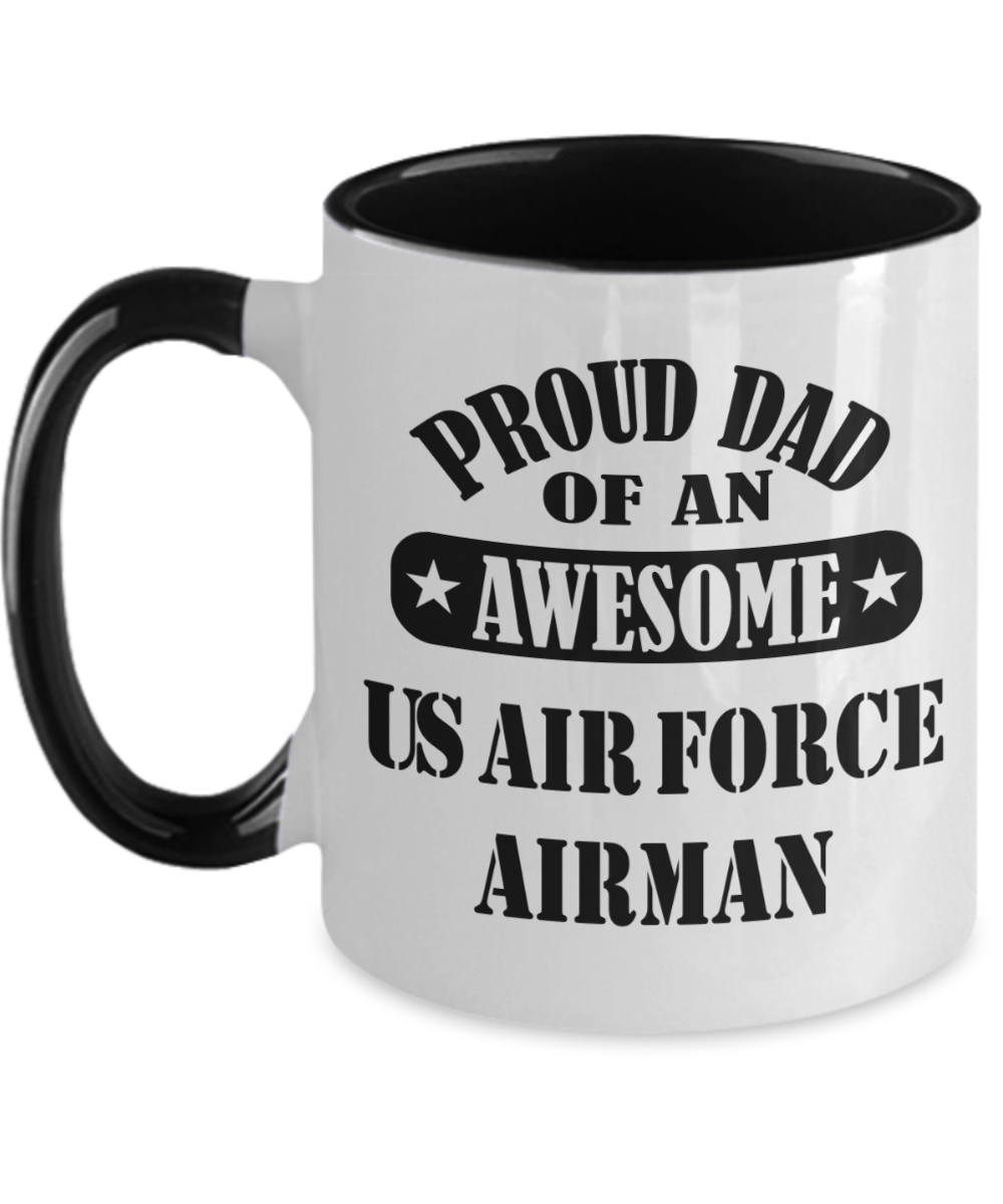 US Air Force Airman Proud Dad Coffee Mug