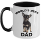 Chihuahua Puppy Best Dad Mug - Black and Tan