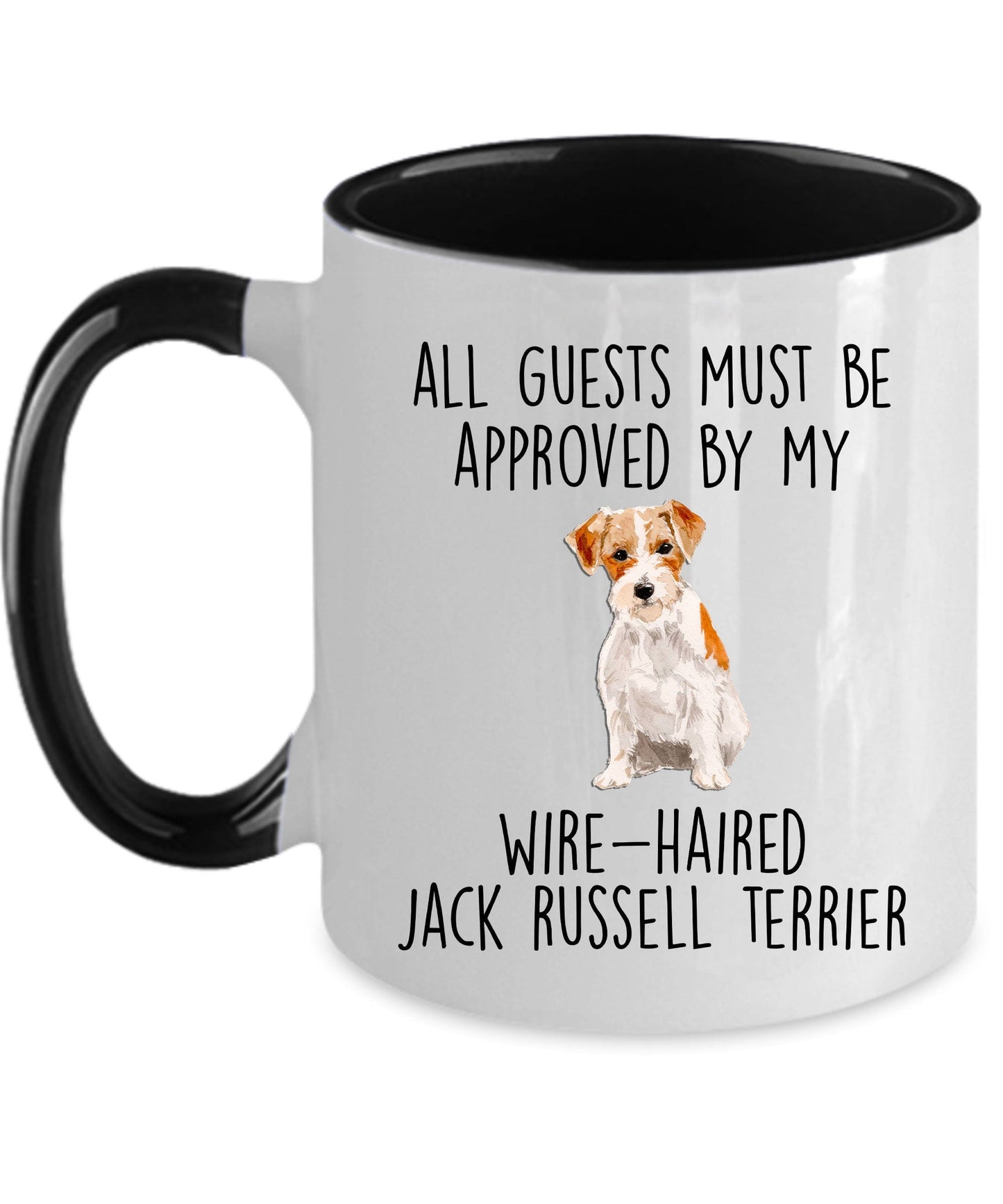 Funny Wire-haired Jack Russell Terrier Dog Custom Ceramic Coffee Mug - Guests must be approved