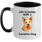 Carolina Yellow Dog Coffee Mug - Life is Better with a Carolina Dog