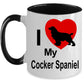 Cocker Spaniel Dog Lover Gift White Ceramic Coffee Mug