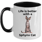 Sphynx Cat Coffee Mug - Life is Better