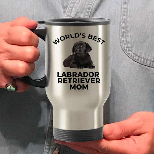Labrador Retriever Black Puppy Dog Mom Stainless Steel Travel Coffee Mug