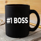 Number One Boss Black Coffee Mug