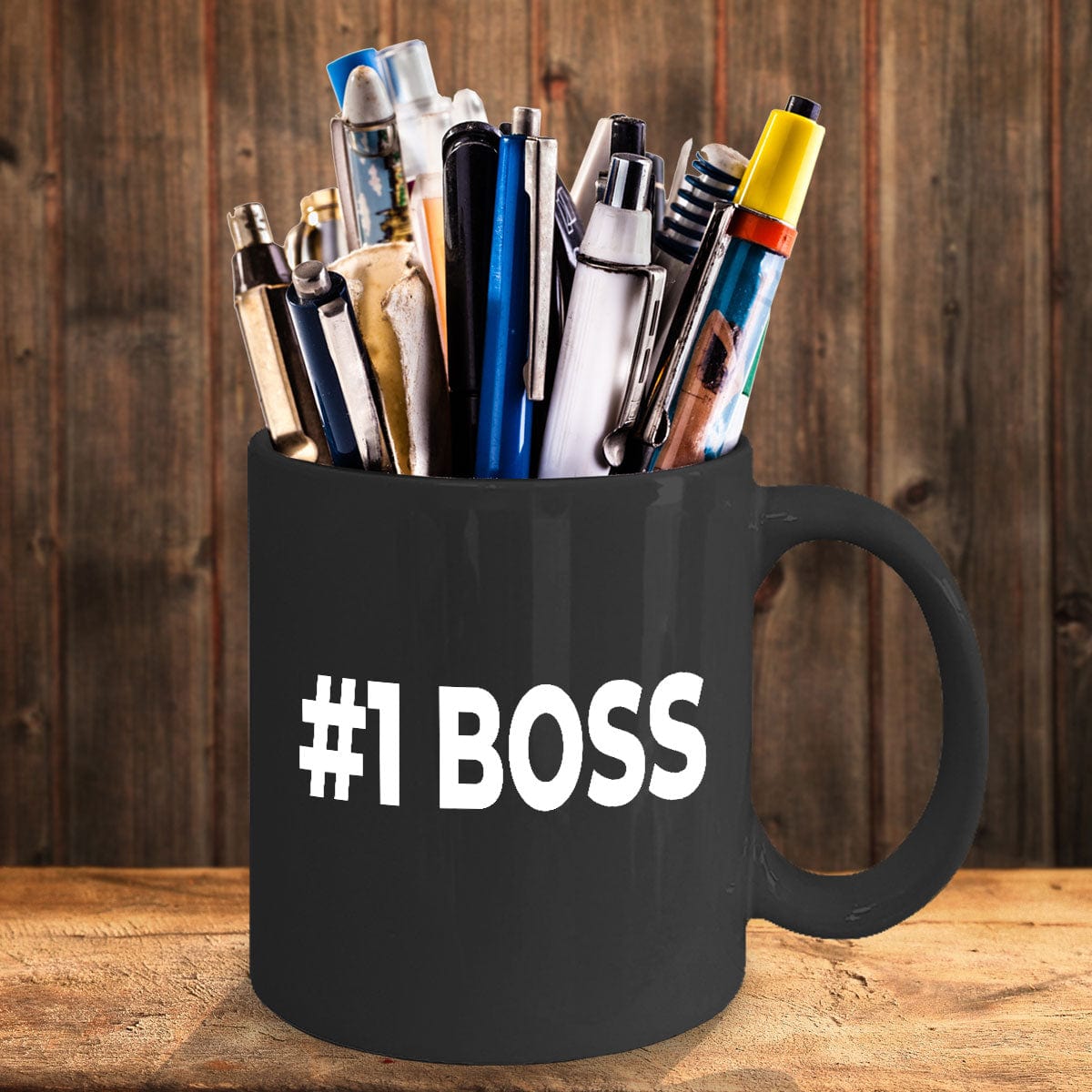 Number One Boss Black Coffee Mug