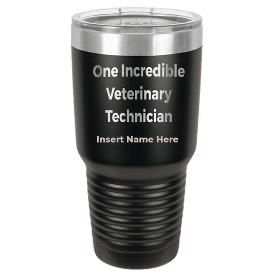 Veterinary Technician Personalized Polar Camel - 30 oz Ringneck Tumbler {Laser Etched No Colored Art}