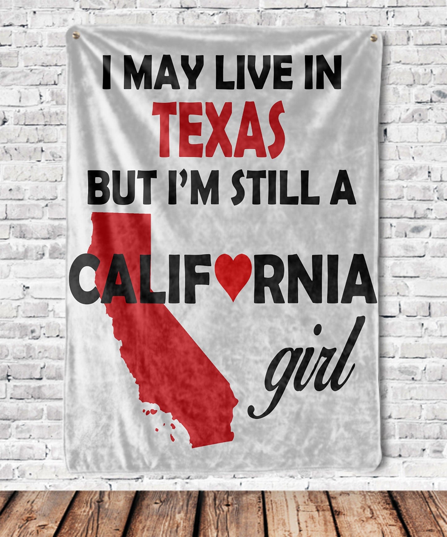California Girl Living in Texas Blanket