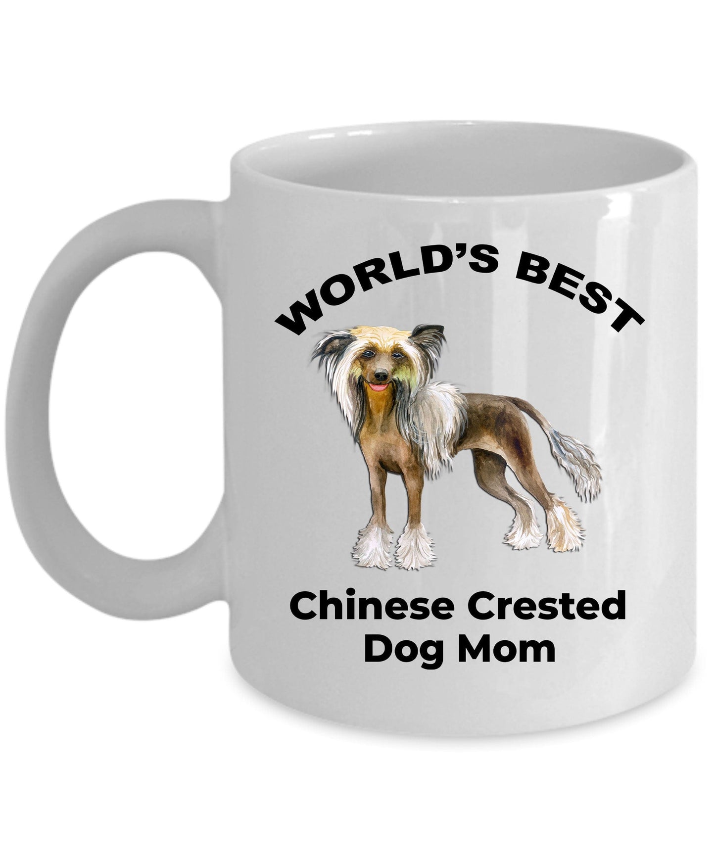 Chinese Crested World's Best Dog Mom Ceramic Coffee Mug