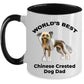 Chinese Crested World's Best Dog Dad ceramic coffee mug