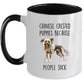 Chinese Crested Dog Funny Ceramic Coffee Mug - Chinese Crested Puppies because people suck