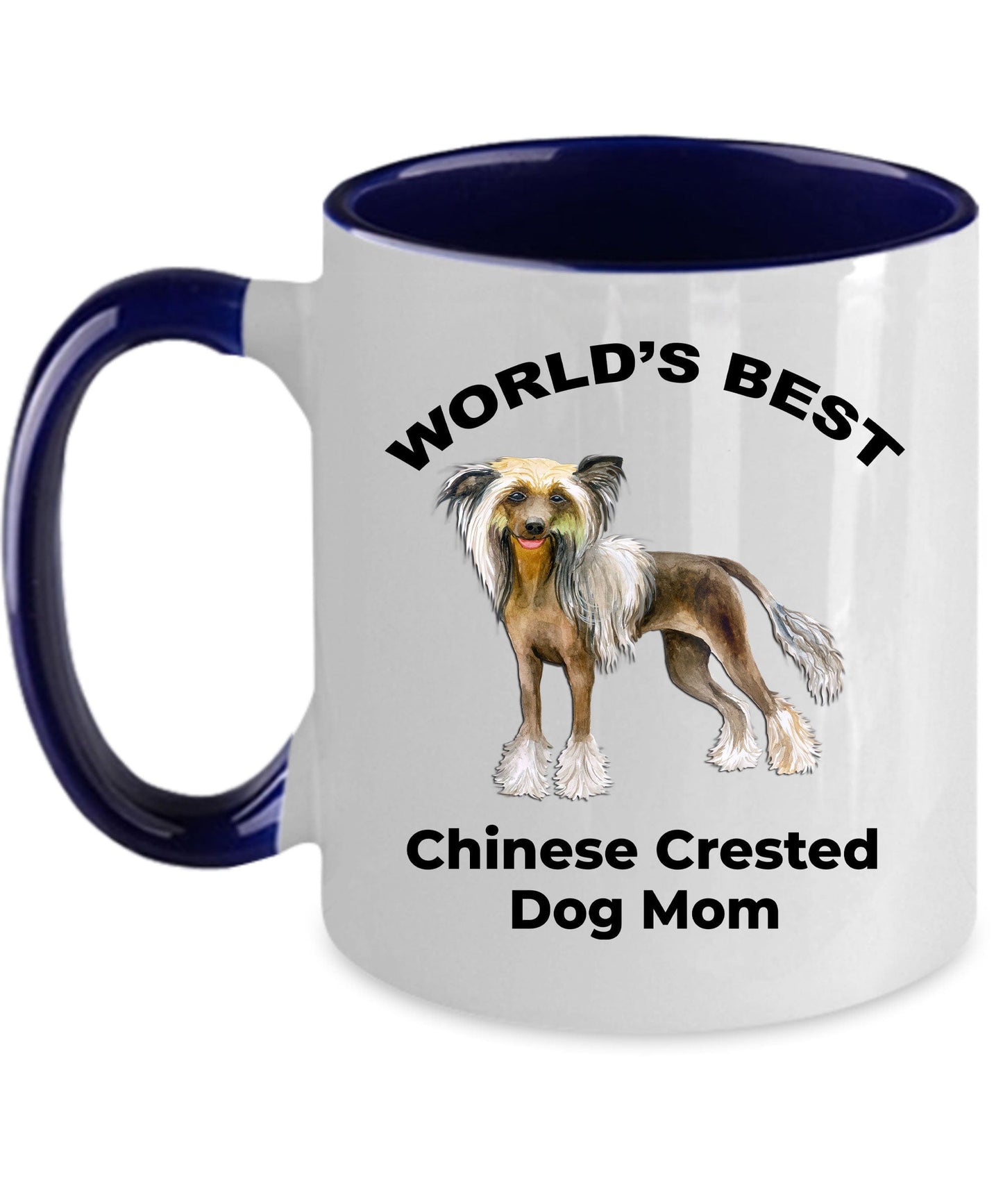 Chinese Crested World's Best Dog Mom Ceramic Coffee Mug