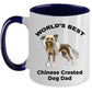 Chinese Crested World's Best Dog Dad ceramic coffee mug