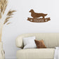 Dachshund Banner Monogram - Steel Sign