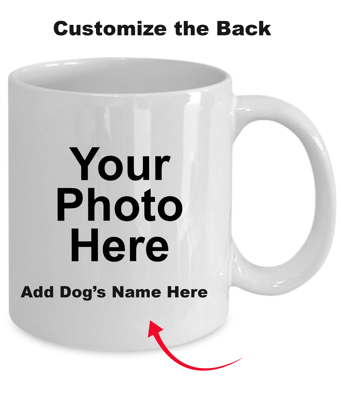 Personalized Dear Daddy funny Dog Dad Ceramic Coffee Mug with Custom photo upload