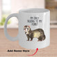 Funny Ferret Custom Ceramic Coffee Mug - I'm Only Talking To My Ferret