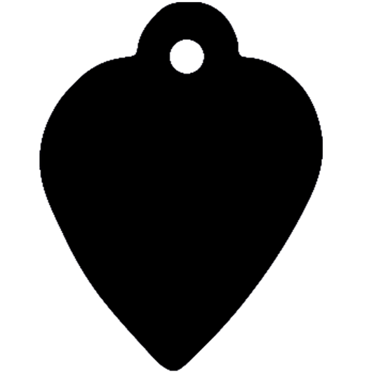 DIY Pet ID tag - Heart Shape {Laser Etched No Colored Art}