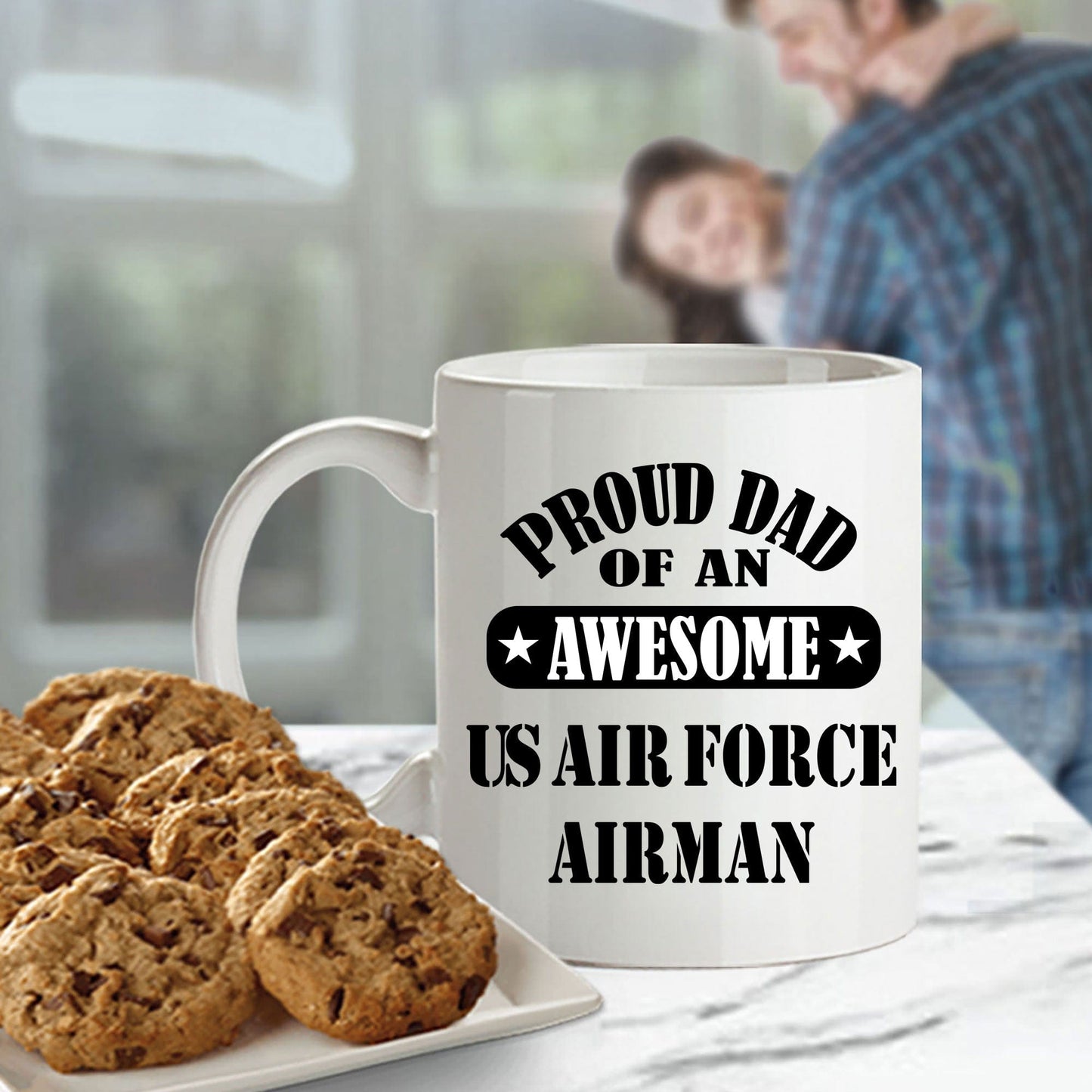 US Air Force Airman Proud Dad Coffee Mug