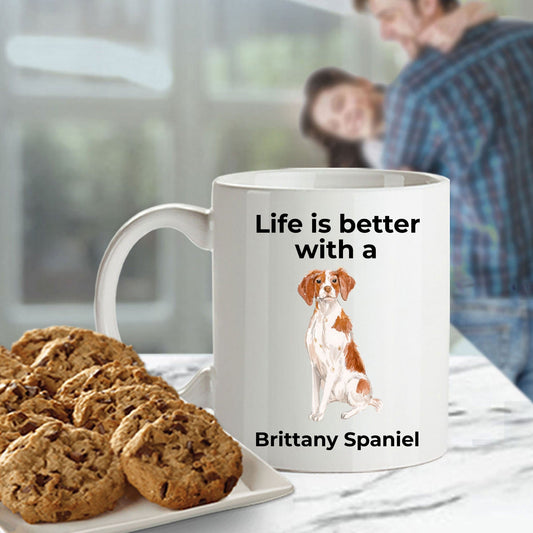 Brittany Spaniel Coffee Mug - Life is Better