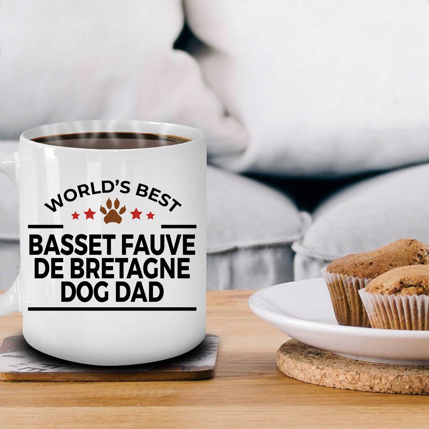 Basset Fauve de Bretagne Dog Dad Coffee Mug