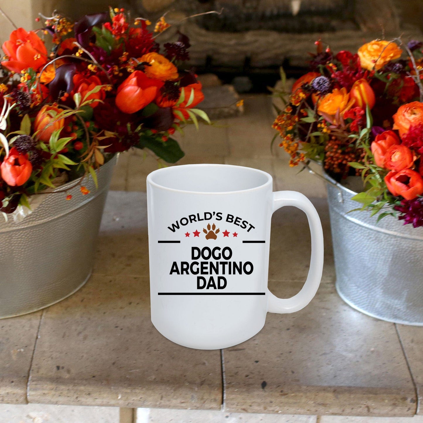 Dogo Argentino Dog Lover Gift World's Best Dad Coffee Mug