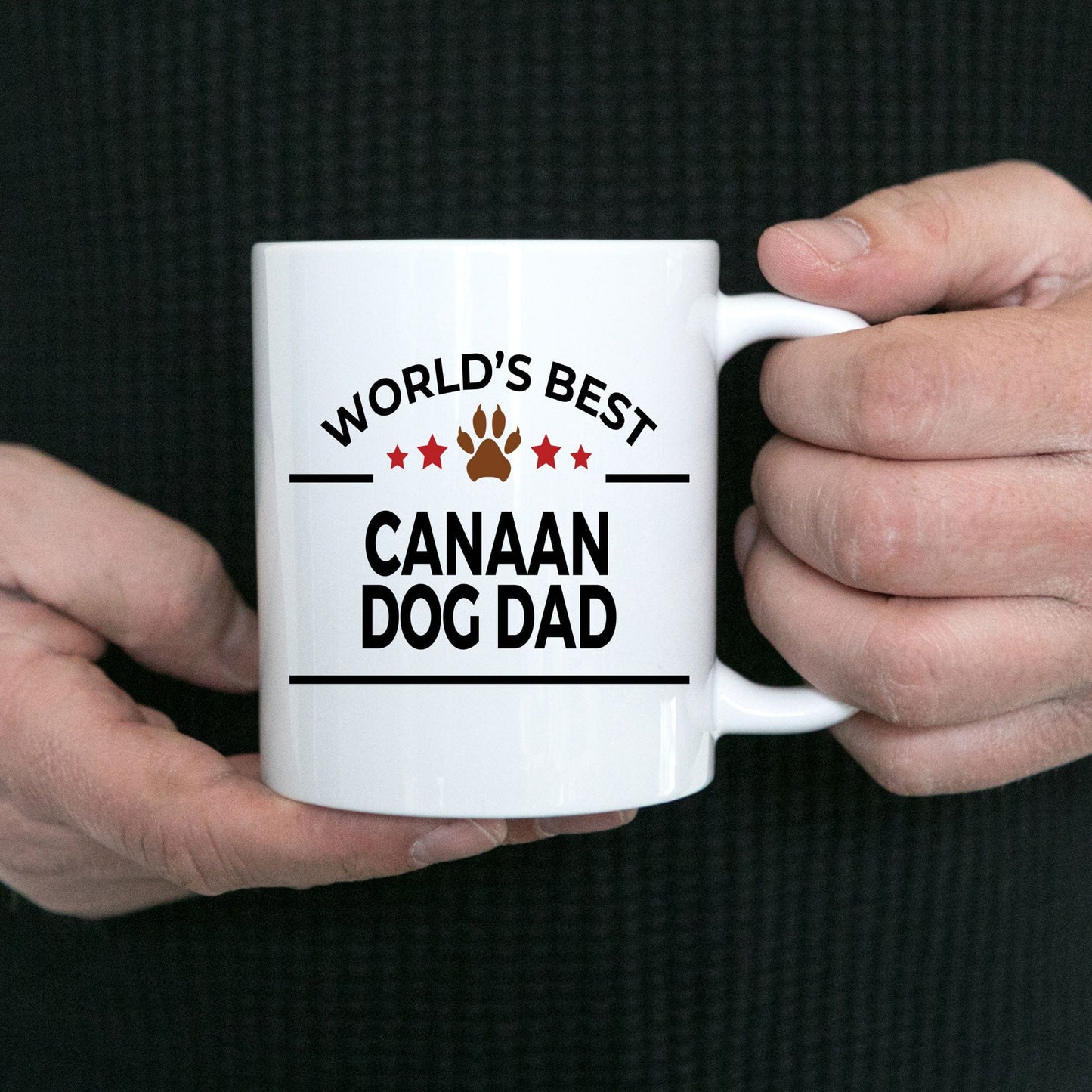Canaan Dog Lover Gift World's Best Dad Birthday Father's Day White Ceramic Coffee Mug